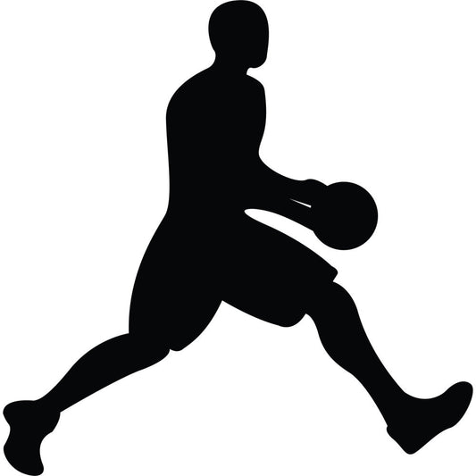 Basketball Player Silhouette Fabric Panel 14