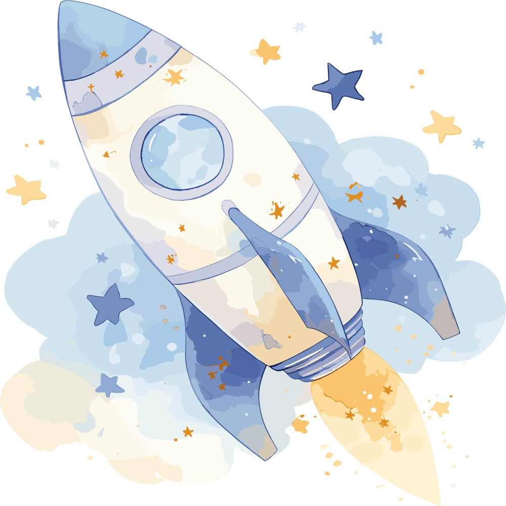 Baby Boy Space Galaxy Fabric Panel 23