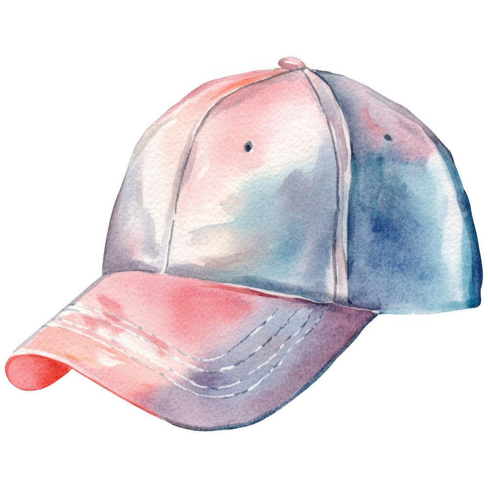 Watercolor Baseball Fabric Panel 4