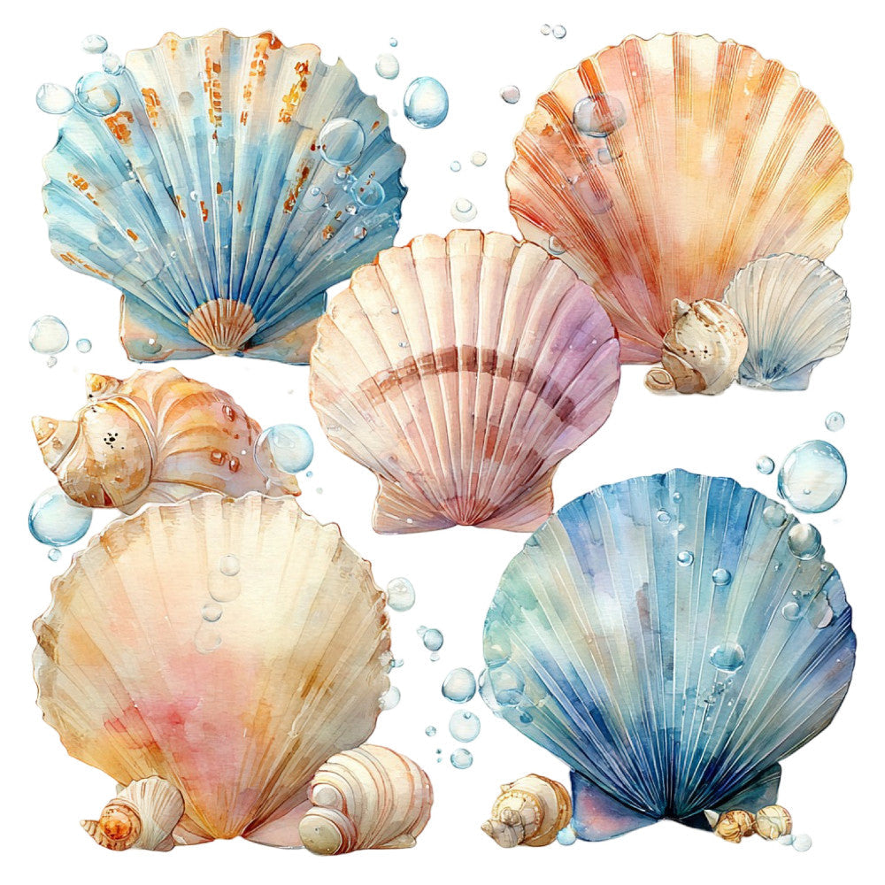 Colorful Seashell Fabric Panel 33