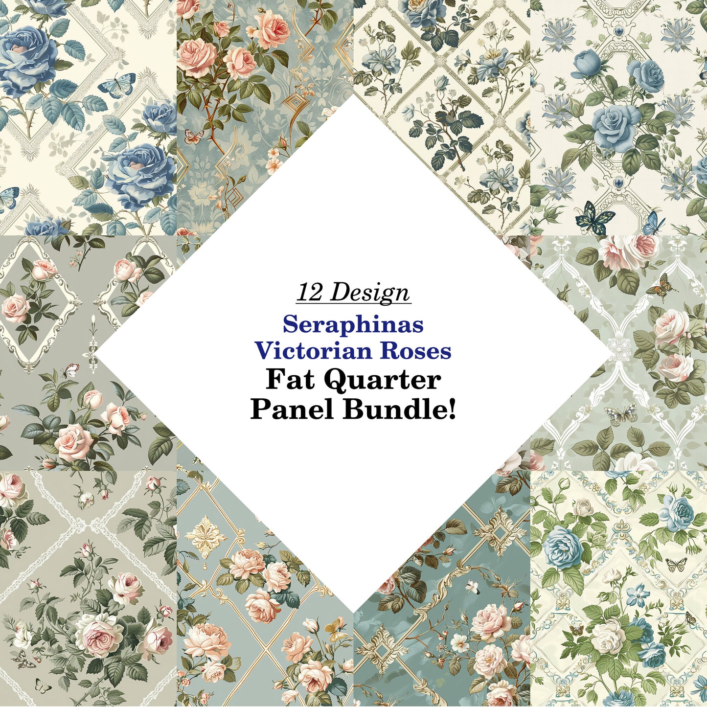 Seraphinas Victorian Roses Fat Quarter Bundle