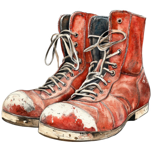 Watercolor Boxing Fabric Panel 16