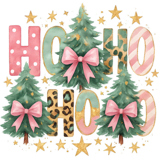 A Pink Christmas Fabric Panel 5