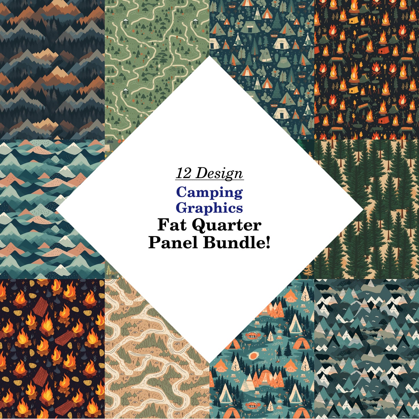 Camping Graphics Fat Quarter Bundle