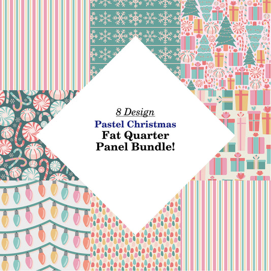 Pastel Christmas Fat Quarter Bundle