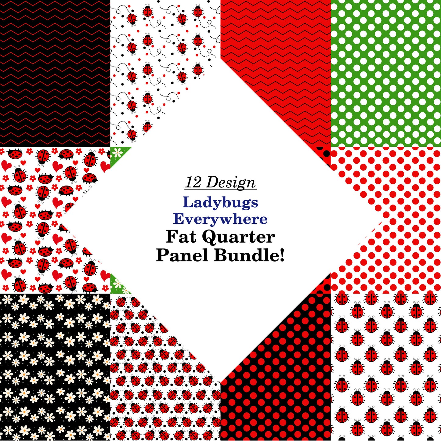 Ladybugs Everywhere Fat Quarter Bundle