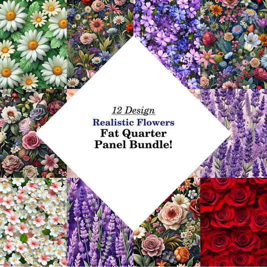 Realistic Flowers Fat Quarter Bundle