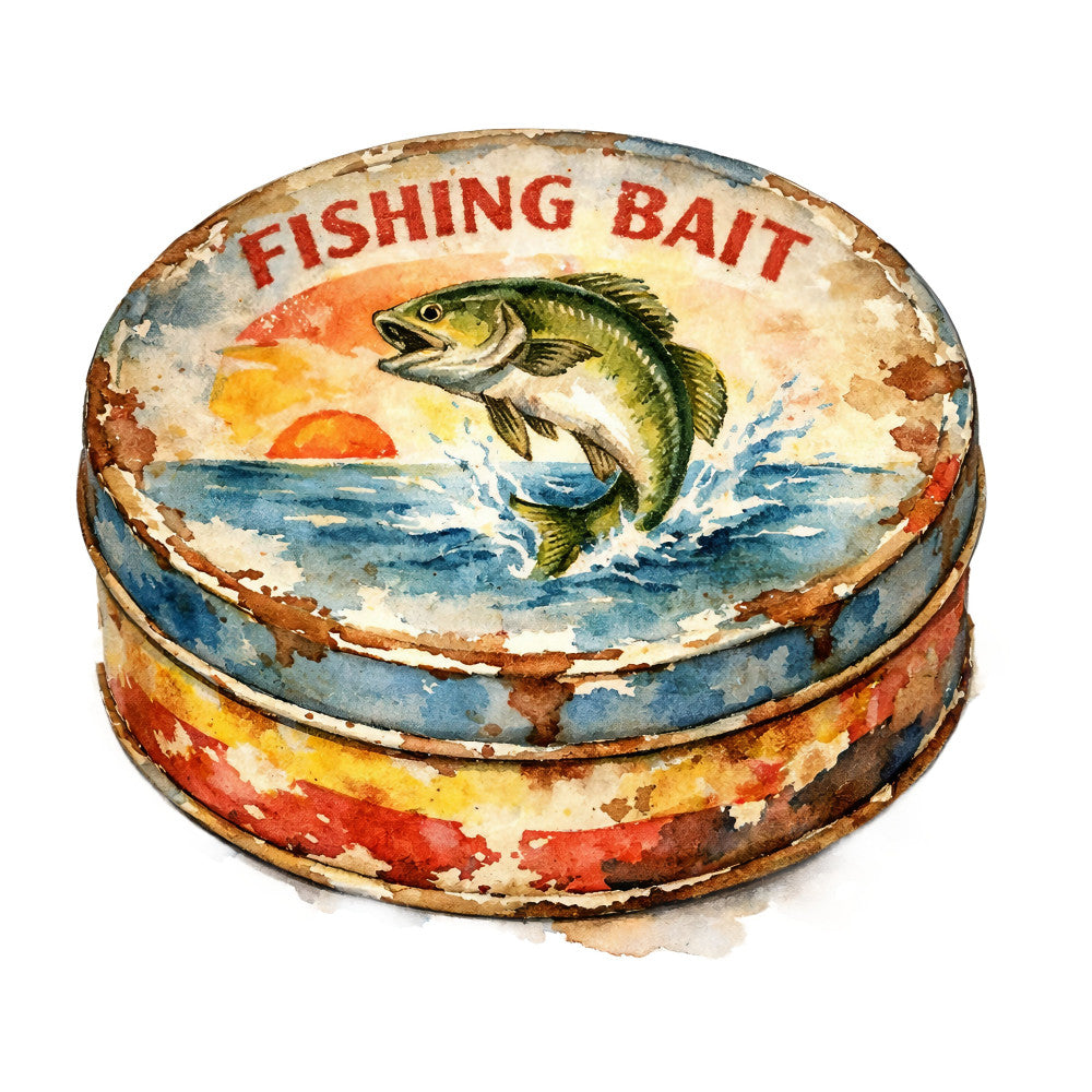 Vintage Fishing Fabric Panel 49