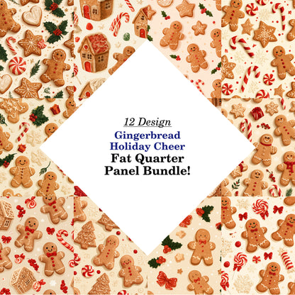 Gingerbread Holiday Cheer Fat Quarter Bundle