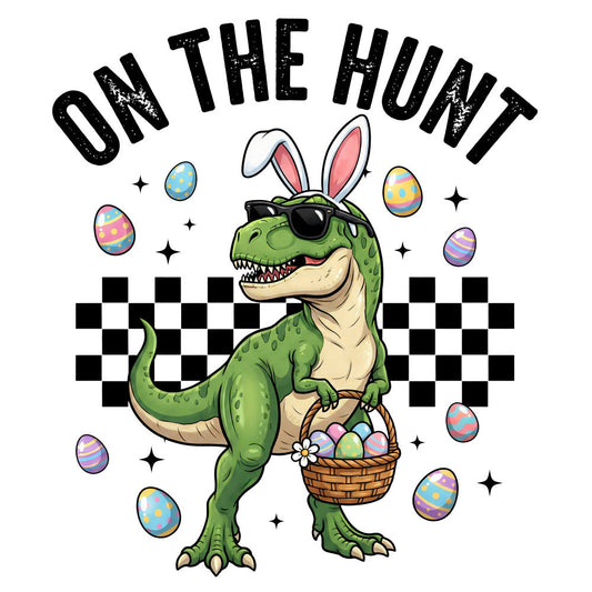 Dinosaur Easter Bunny Fabric Panel 3