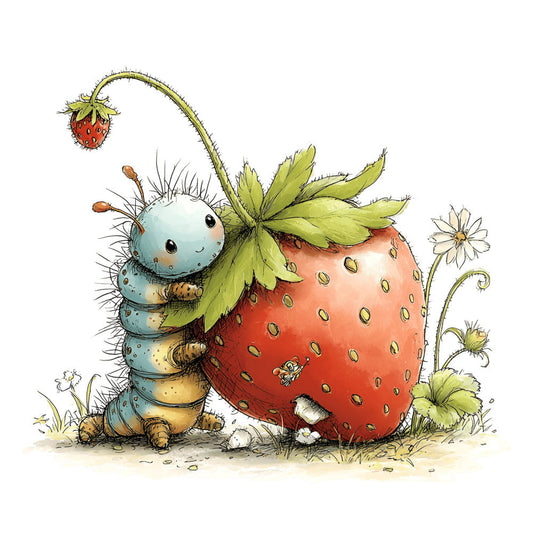 Whimsical Caterpillar Fabric Panel 16