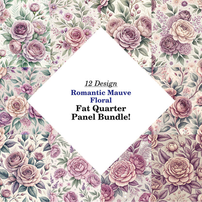 Romantic Mauve Floral Fat Quarter Bundle