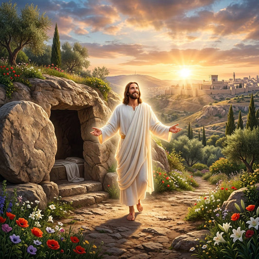 Jesus and Tomb Fabric Panel 1