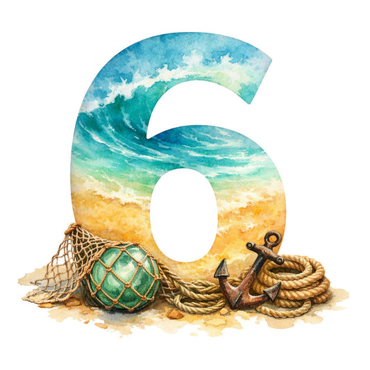 Summer Beach Alphabet Fabric Panel 11