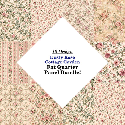 Dusty Rose Cottage Garden Fat Quarter Bundle