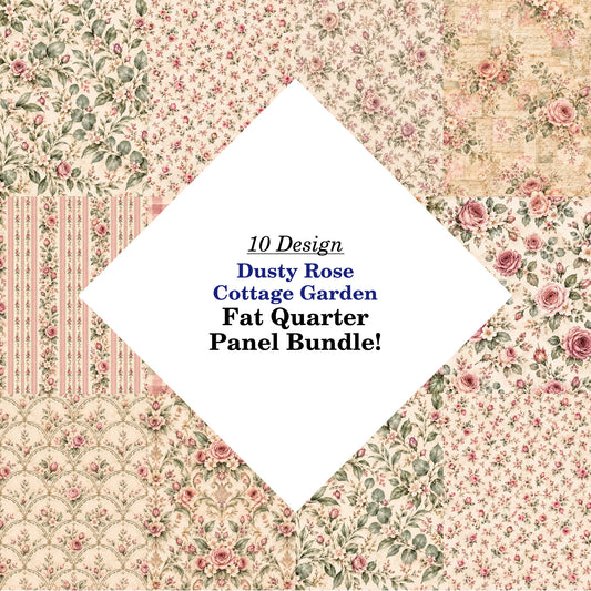 Dusty Rose Cottage Garden Fat Quarter Bundle