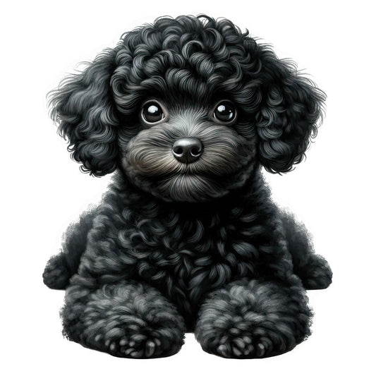 Watercolor Poodles Fabric Panel 16