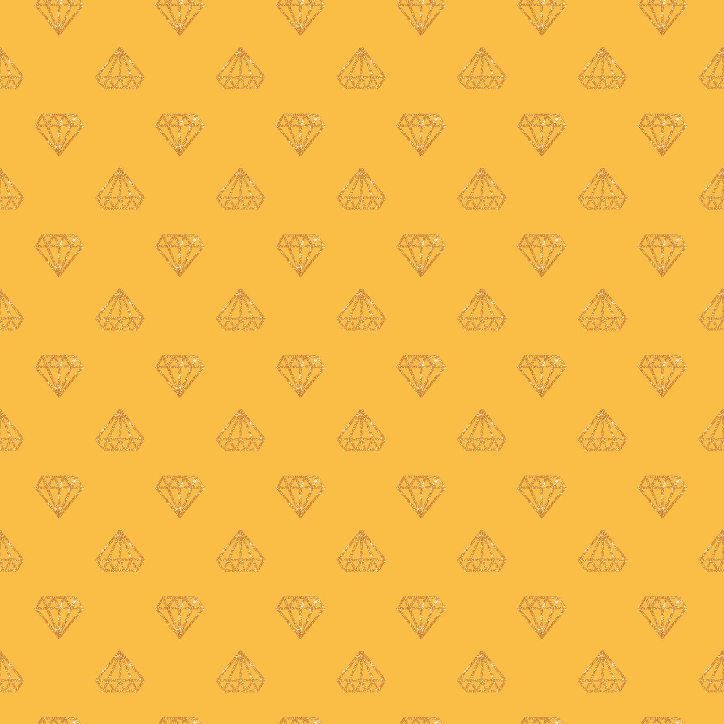 golden yellow, orange background, diamond pattern, geometric shapes, glittery diamonds, sparkly gems, repeating motif, quilting cotton, fabric panel, celebration theme, festive design, luxury pattern, precious stones, brilliant cut diamonds, shimmer effect, coordinating pattern, craft fabric, sewing material