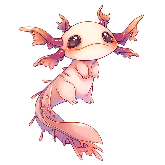 Cartoon Axolotl Fabric Panel 11