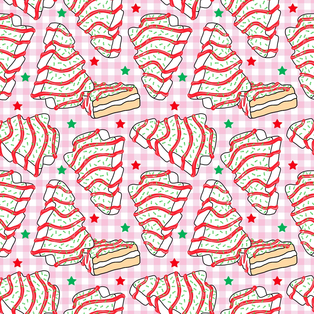 Daily Deal: Christmas Tree Cakes Pattern 2 Quilting Cotton Fabric - 45" x 2 Yards"