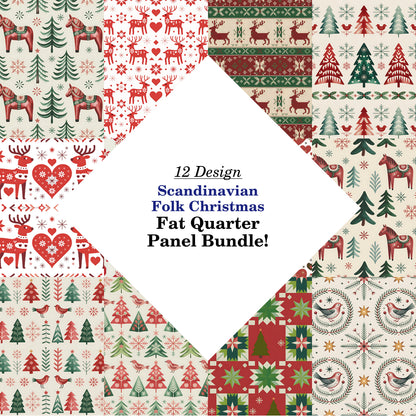 Scandinavian Folk Christmas Fat Quarter Bundle