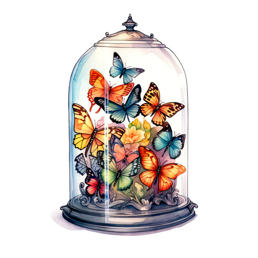 Butterflies in a Dome Fabric Panel 4