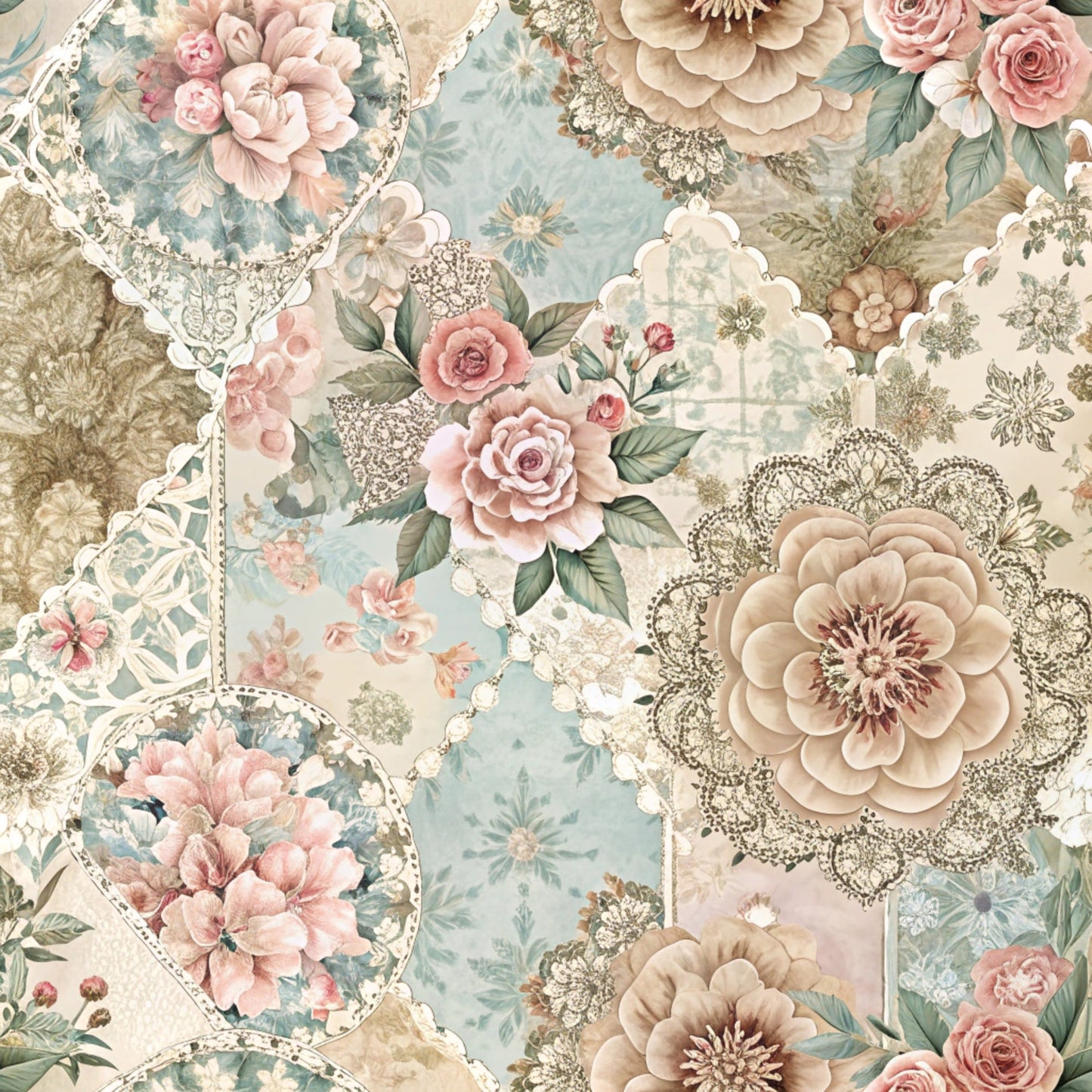 Spring Patchwork Pattern 24 Quilting Cotton Fabric