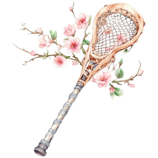 Watercolor Lacrosse Fabric Panel 4