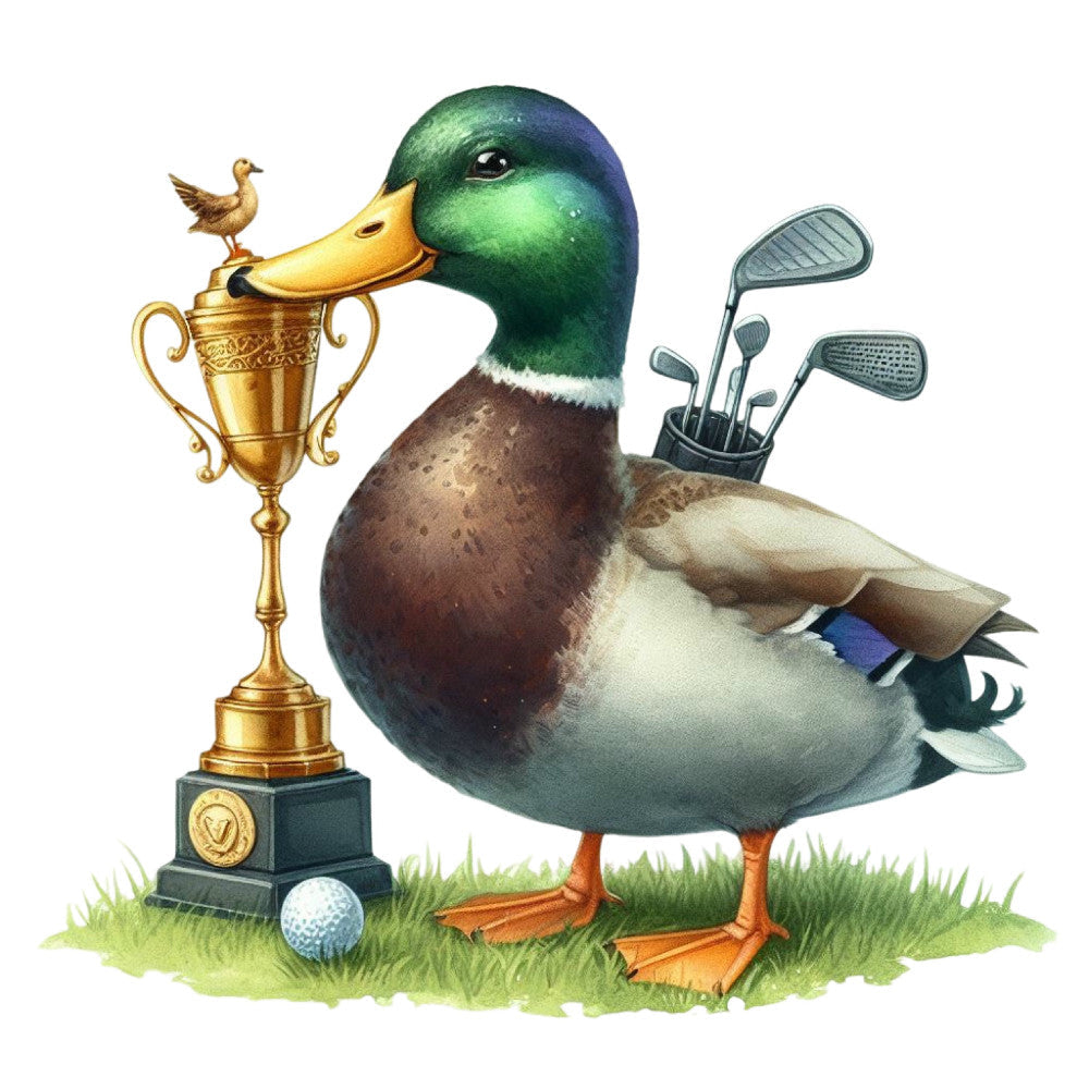 Golfing Mallard Fabric Panel 2