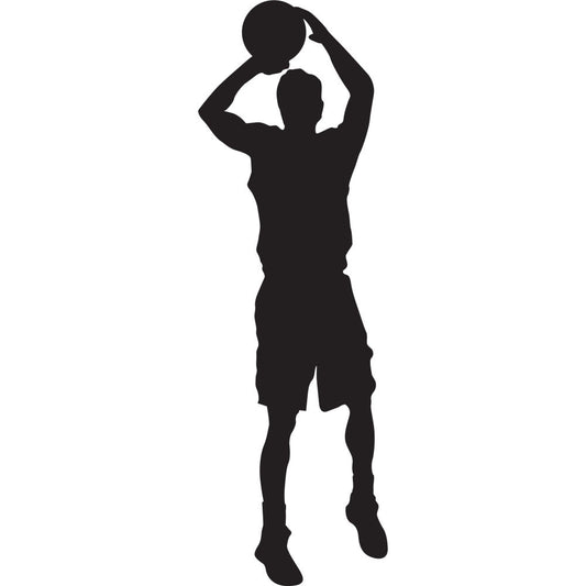 Basketball Player Silhouette Fabric Panel 4