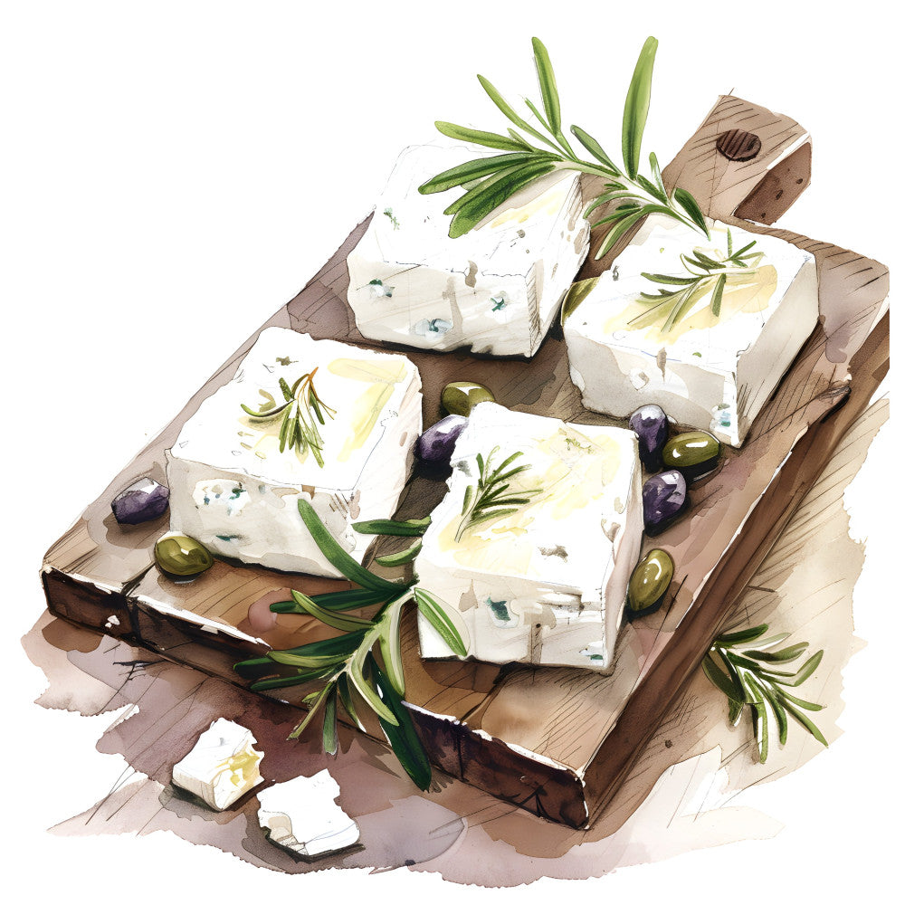 Watercolor Cheese Fabric Panel 90