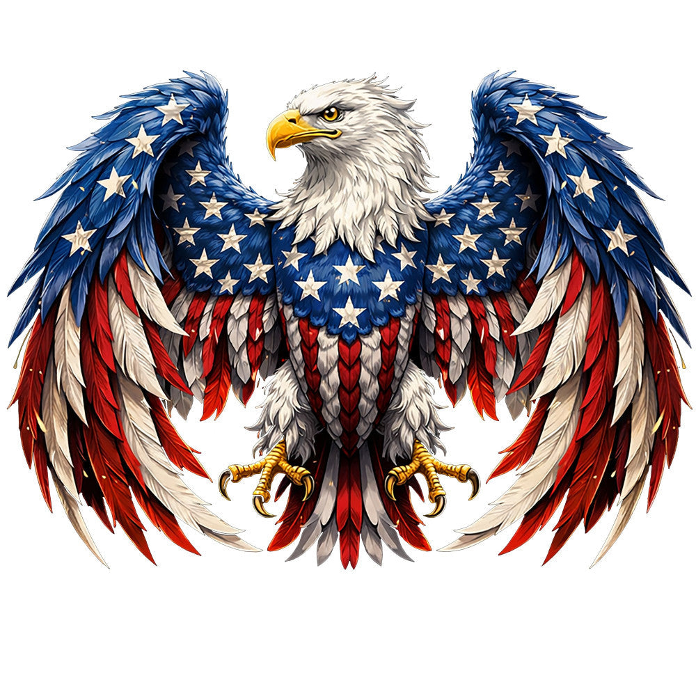 Patriotic Eagle USA Flag Fabric Panel 1