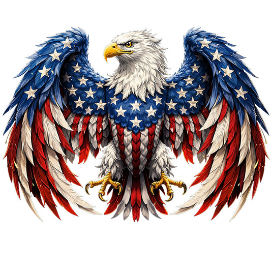 Patriotic Eagle USA Flag Fabric Panel 1