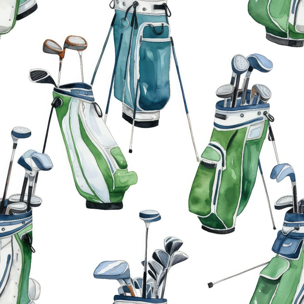 Daily Deal: Watercolor Golf Quilting Cotton Fabric - 45" x 0.5 Yards"