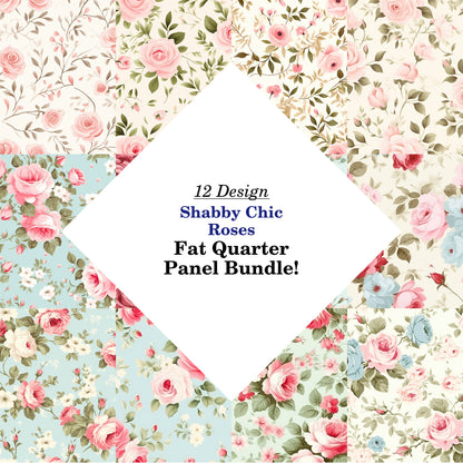 Shabby Chic Roses Fat Quarter Bundle