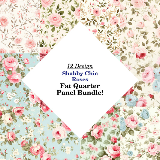 Shabby Chic Roses Fat Quarter Bundle