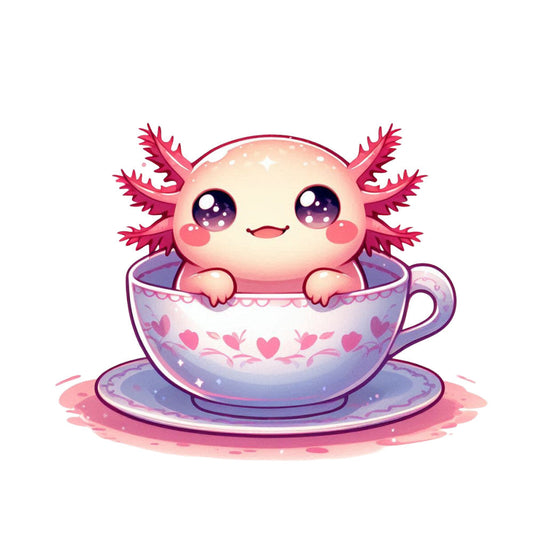 Cute Cartoon Axolotl Fabric Panel 15
