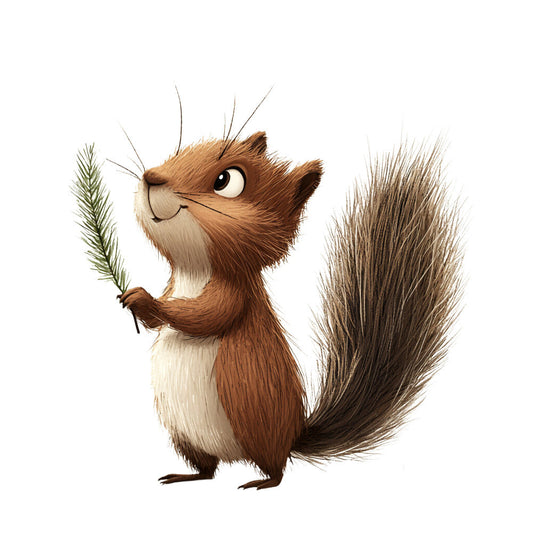 Adorable Squirrels Fabric Panel 1