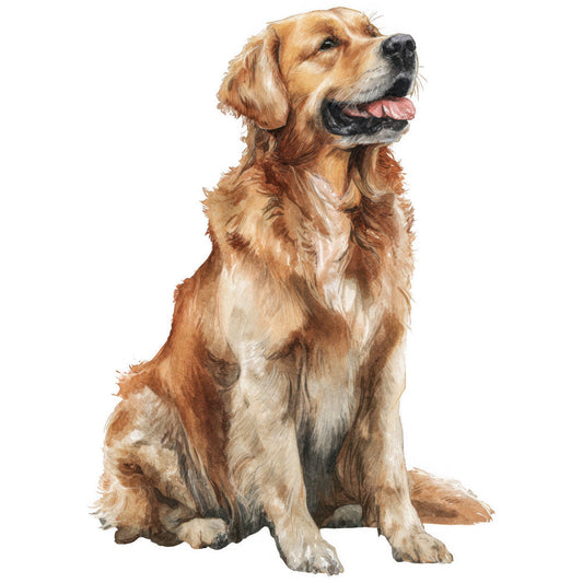 Golden Retriever Fabric Panel 6