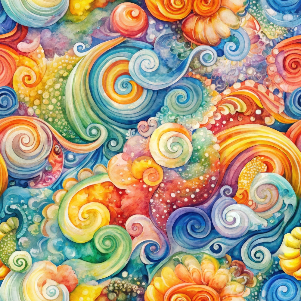 Daily Deal: Wonderland Vortex Pattern 12 Quilting Cotton Fabric - 45" x 1.5 Yards"
