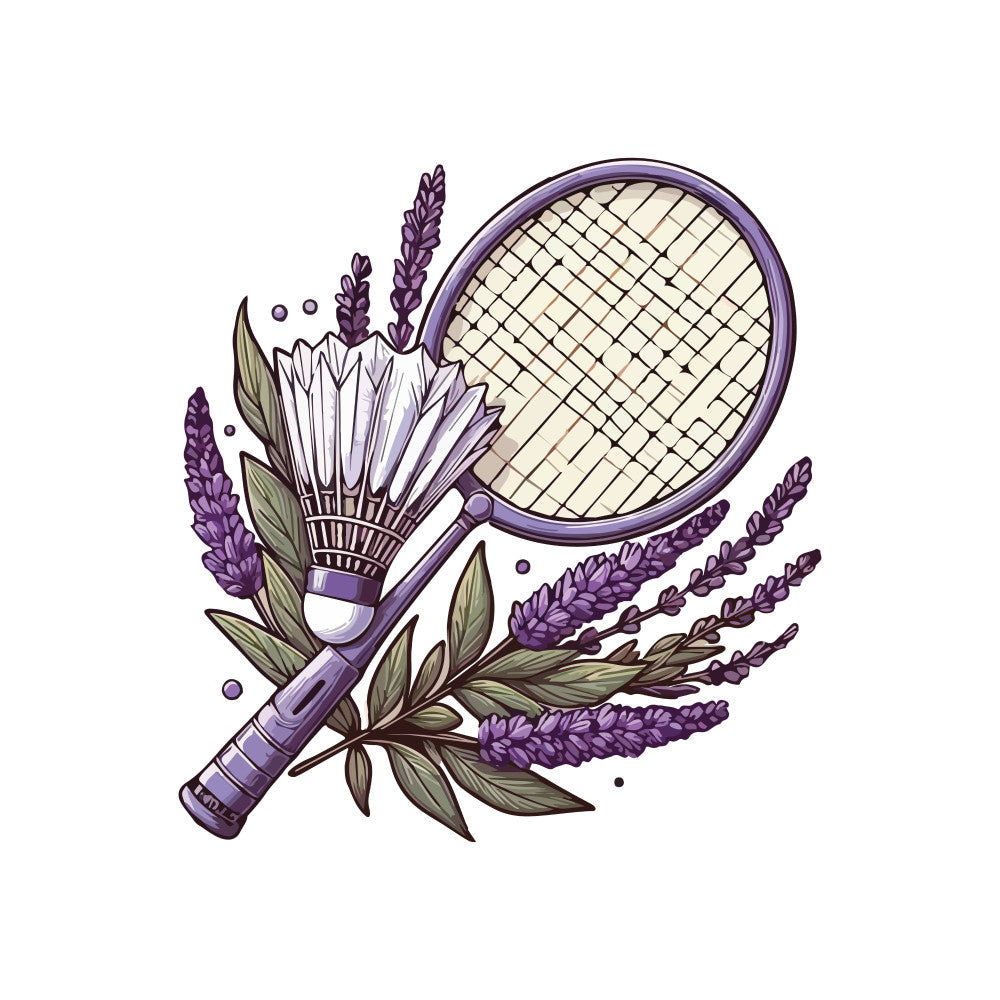 Watercolor-Badminton Fabric Panel 26