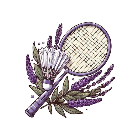 Watercolor-Badminton Fabric Panel 26