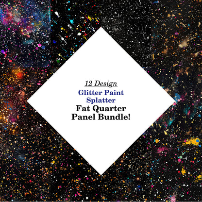Glitter Paint Splatter Fat Quarter Bundle