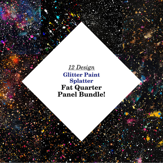 Glitter Paint Splatter Fat Quarter Bundle