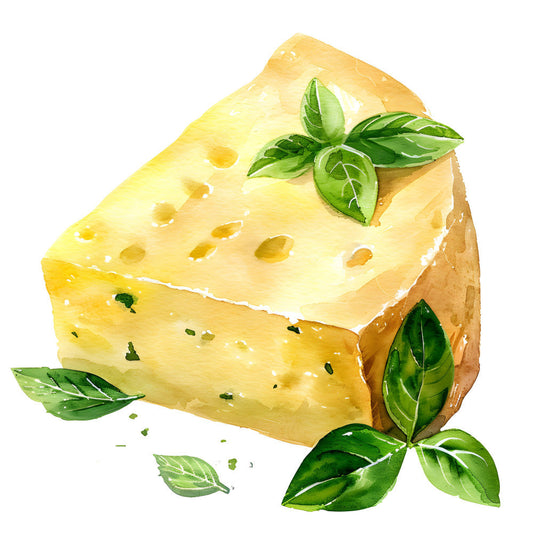 Watercolor Cheese Fabric Panel 51
