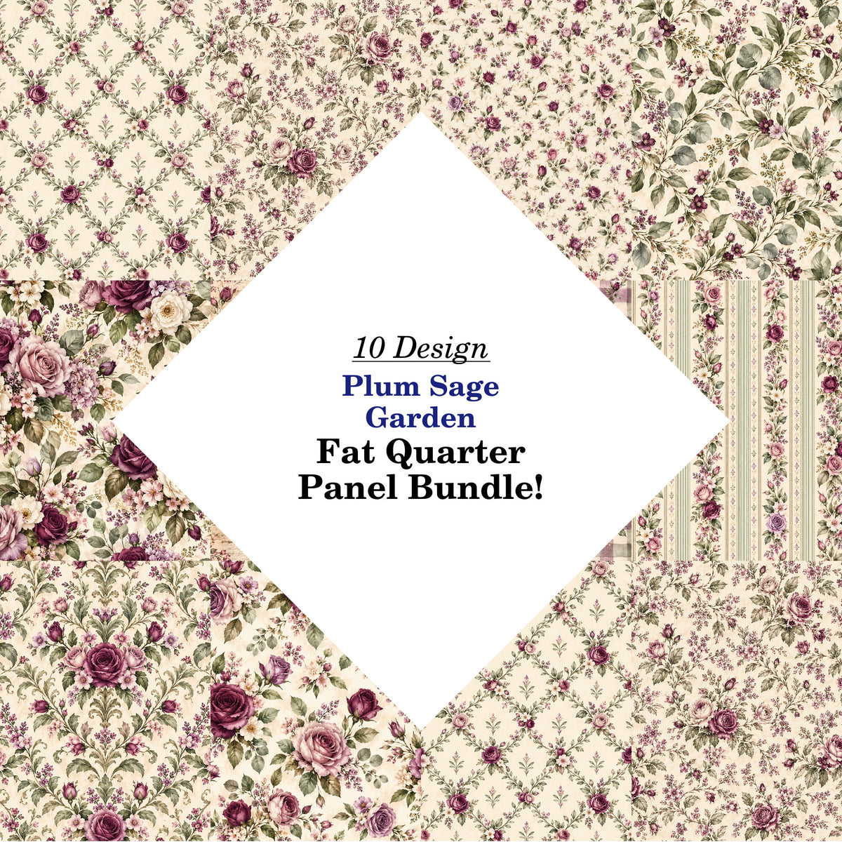 Plum Sage Garden Fat Quarter Bundle