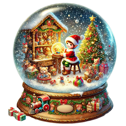 Christmas Snow Globes Fabric Panel 50