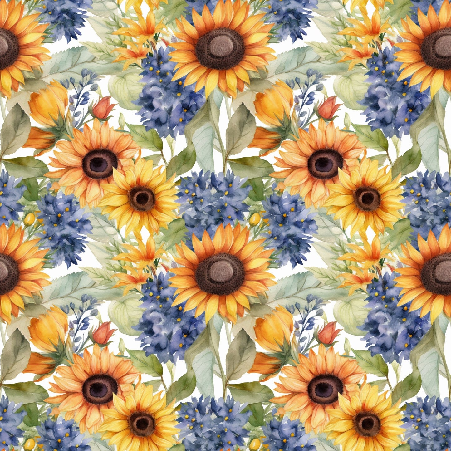 Daily Deal: Sunflower and Butterfly Pattern 24 Quilting Cotton Fabric - 45" x 1 Yard"