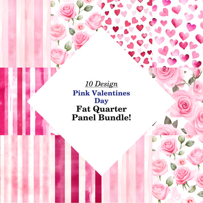 Pink Valentines Day Fat Quarter Bundle