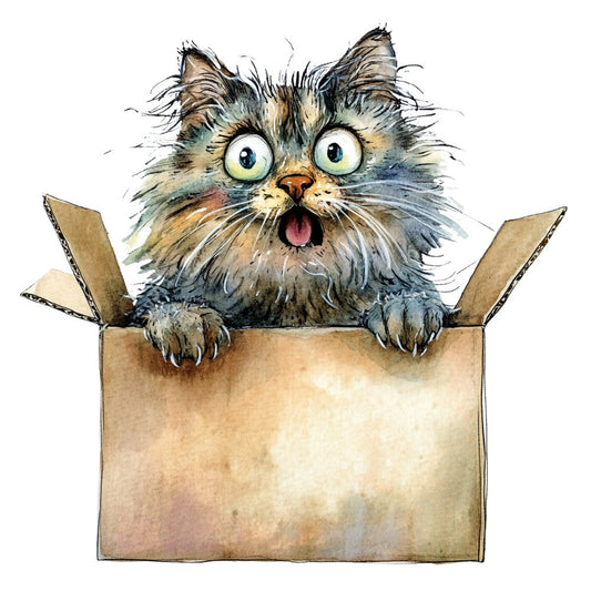 Quirky Cat Fabric Panel 18
